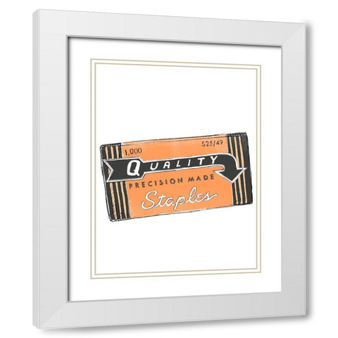 School Days V White Modern Wood Framed Art Print with Double Matting by Vess, June Erica