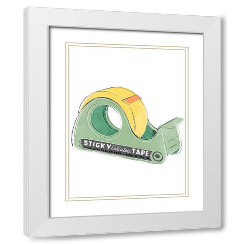 School Days VI White Modern Wood Framed Art Print with Double Matting by Vess, June Erica