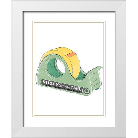 School Days VI White Modern Wood Framed Art Print with Double Matting by Vess, June Erica