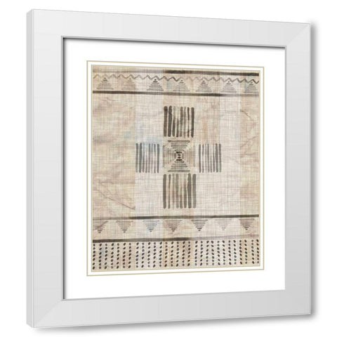 Moroccan Fringe I White Modern Wood Framed Art Print with Double Matting by Parker, Jennifer Paxton