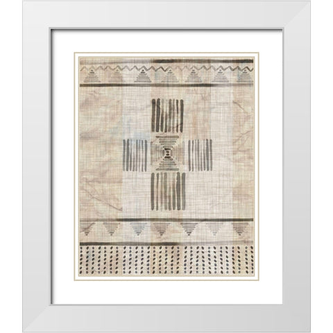 Moroccan Fringe I White Modern Wood Framed Art Print with Double Matting by Parker, Jennifer Paxton