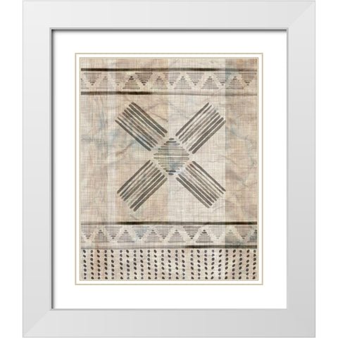 Moroccan Fringe I White Modern Wood Framed Art Print with Double Matting by Parker, Jennifer Paxton