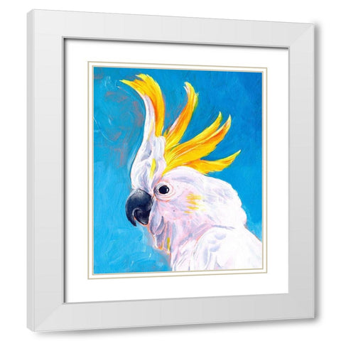 Neon Mohawk I White Modern Wood Framed Art Print with Double Matting by Parker, Jennifer Paxton