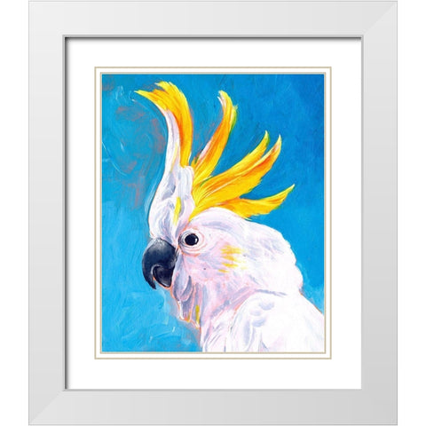 Neon Mohawk I White Modern Wood Framed Art Print with Double Matting by Parker, Jennifer Paxton