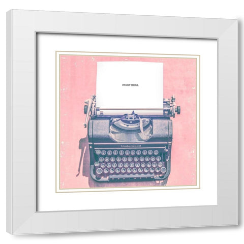 Vintage Office VII White Modern Wood Framed Art Print with Double Matting by Brown, Thomas