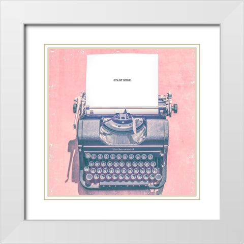 Vintage Office VII White Modern Wood Framed Art Print with Double Matting by Brown, Thomas