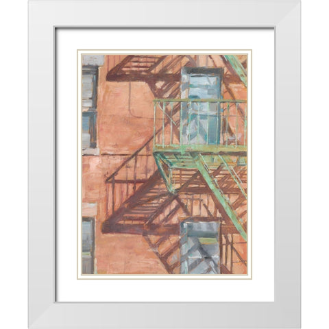 Urban Facade I White Modern Wood Framed Art Print with Double Matting by Harper, Ethan