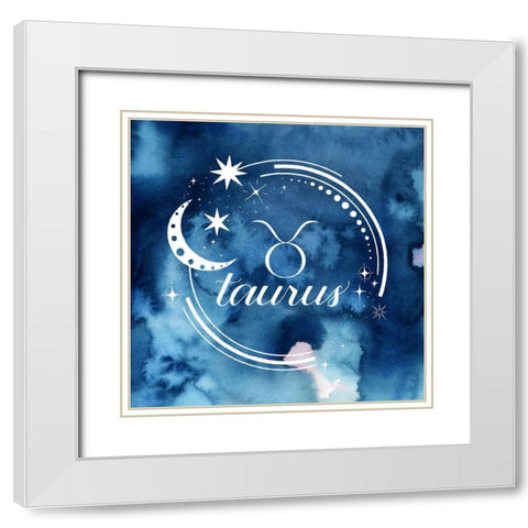 Watercolor Astrology II White Modern Wood Framed Art Print with Double Matting by Popp, Grace