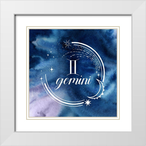 Watercolor Astrology III White Modern Wood Framed Art Print with Double Matting by Popp, Grace