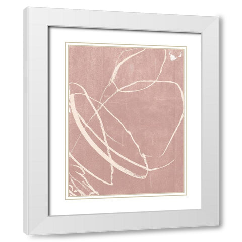 Tactile Reflex I White Modern Wood Framed Art Print with Double Matting by Parker, Jennifer Paxton