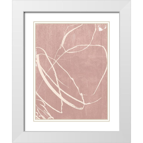 Tactile Reflex I White Modern Wood Framed Art Print with Double Matting by Parker, Jennifer Paxton
