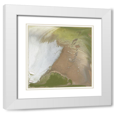 Avocado Marble I White Modern Wood Framed Art Print with Double Matting by Parker, Jennifer Paxton