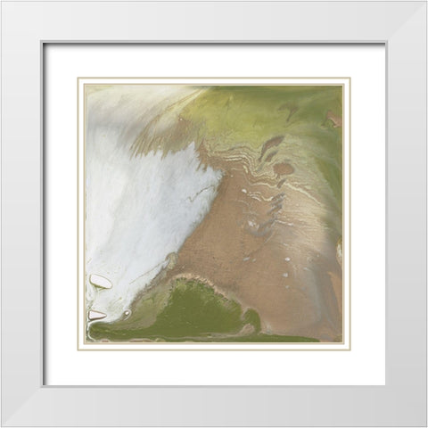 Avocado Marble I White Modern Wood Framed Art Print with Double Matting by Parker, Jennifer Paxton