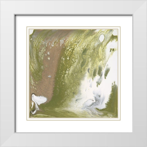 Avocado Marble II White Modern Wood Framed Art Print with Double Matting by Parker, Jennifer Paxton