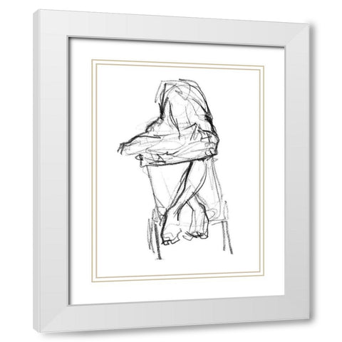 Contemplate II White Modern Wood Framed Art Print with Double Matting by Parker, Jennifer Paxton