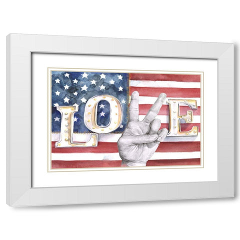 National Anthem II White Modern Wood Framed Art Print with Double Matting by Parker, Jennifer Paxton
