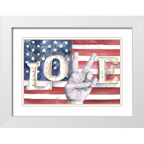 National Anthem II White Modern Wood Framed Art Print with Double Matting by Parker, Jennifer Paxton