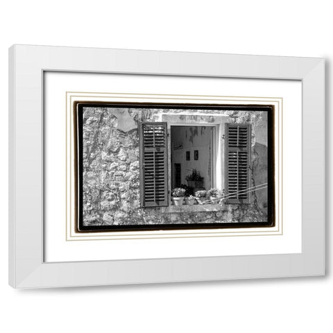 Window View White Modern Wood Framed Art Print with Double Matting by DeNardo, Laura
