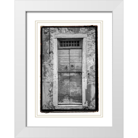 Timeworn White Modern Wood Framed Art Print with Double Matting by DeNardo, Laura