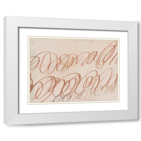 Squiggles I White Modern Wood Framed Art Print with Double Matting by Parker, Jennifer Paxton