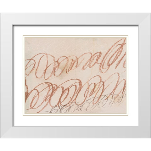 Squiggles I White Modern Wood Framed Art Print with Double Matting by Parker, Jennifer Paxton