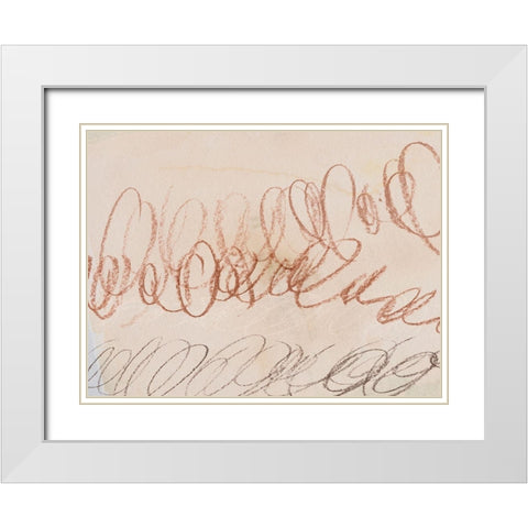 Squiggles II White Modern Wood Framed Art Print with Double Matting by Parker, Jennifer Paxton