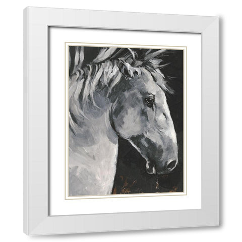 Tribeca Horse I White Modern Wood Framed Art Print with Double Matting by Parker, Jennifer Paxton