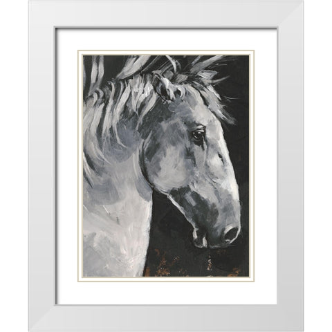Tribeca Horse I White Modern Wood Framed Art Print with Double Matting by Parker, Jennifer Paxton