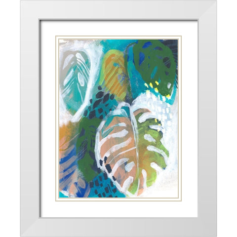 Hazy Jungle I White Modern Wood Framed Art Print with Double Matting by Parker, Jennifer Paxton