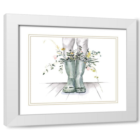 Flow and Grow II White Modern Wood Framed Art Print with Double Matting by Parker, Jennifer Paxton
