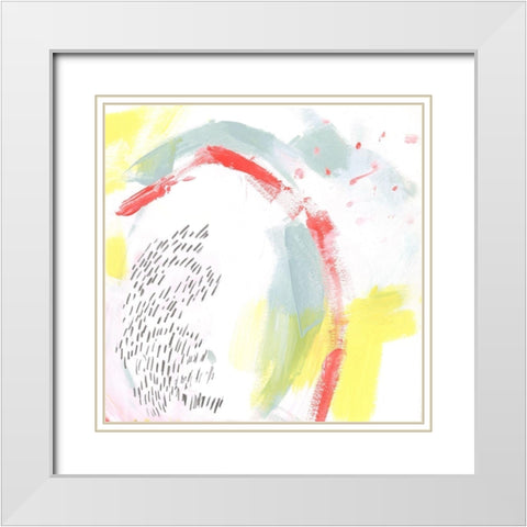 Mint Vortex I White Modern Wood Framed Art Print with Double Matting by Parker, Jennifer Paxton