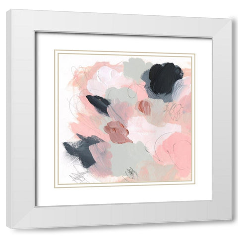 Ericas Bouquet II White Modern Wood Framed Art Print with Double Matting by Parker, Jennifer Paxton