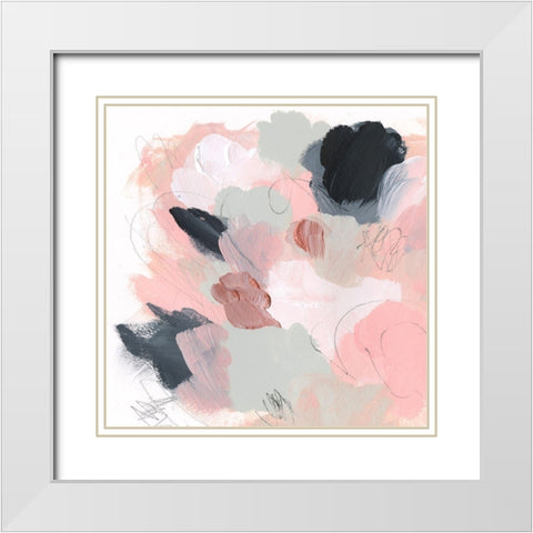 Ericas Bouquet II White Modern Wood Framed Art Print with Double Matting by Parker, Jennifer Paxton