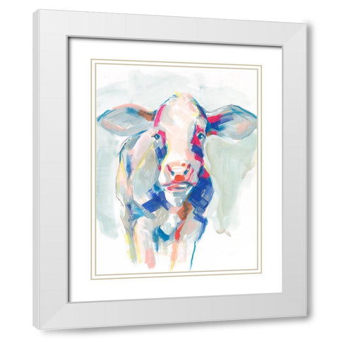 Fluorescent Farm I White Modern Wood Framed Art Print with Double Matting by Parker, Jennifer Paxton