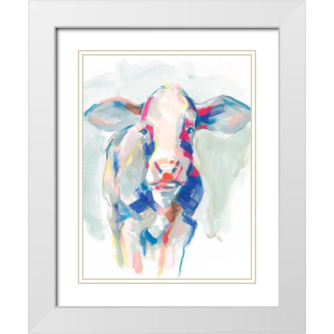Fluorescent Farm I White Modern Wood Framed Art Print with Double Matting by Parker, Jennifer Paxton