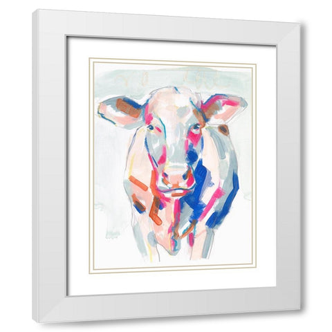 Fluorescent Farm III White Modern Wood Framed Art Print with Double Matting by Parker, Jennifer Paxton