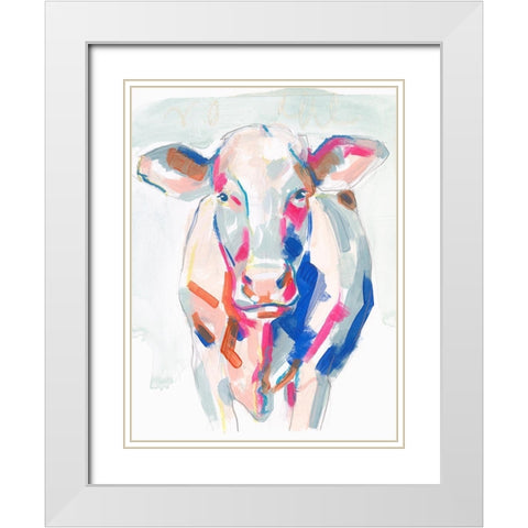 Fluorescent Farm III White Modern Wood Framed Art Print with Double Matting by Parker, Jennifer Paxton