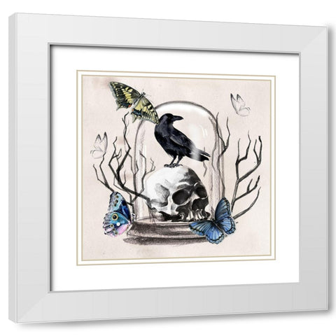 Nevermore II White Modern Wood Framed Art Print with Double Matting by Parker, Jennifer Paxton