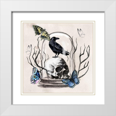 Nevermore II White Modern Wood Framed Art Print with Double Matting by Parker, Jennifer Paxton
