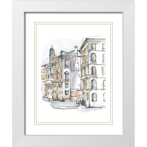 Watercolor Travel Sketchbook I White Modern Wood Framed Art Print with Double Matting by Harper, Ethan