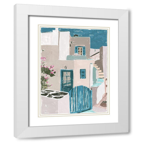 La Isla II White Modern Wood Framed Art Print with Double Matting by Wang, Melissa