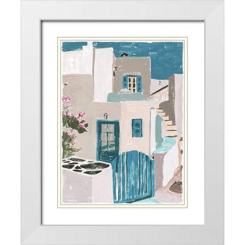 La Isla II White Modern Wood Framed Art Print with Double Matting by Wang, Melissa