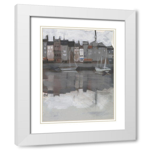 Fishing Village II White Modern Wood Framed Art Print with Double Matting by Parker, Jennifer Paxton