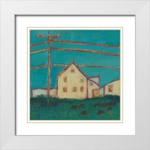 Fon Barn I White Modern Wood Framed Art Print with Double Matting by Jachimiec, Sue