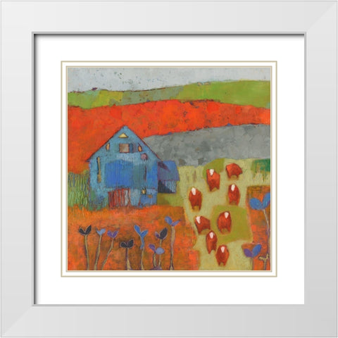 Dillwyn Barn White Modern Wood Framed Art Print with Double Matting by Jachimiec, Sue