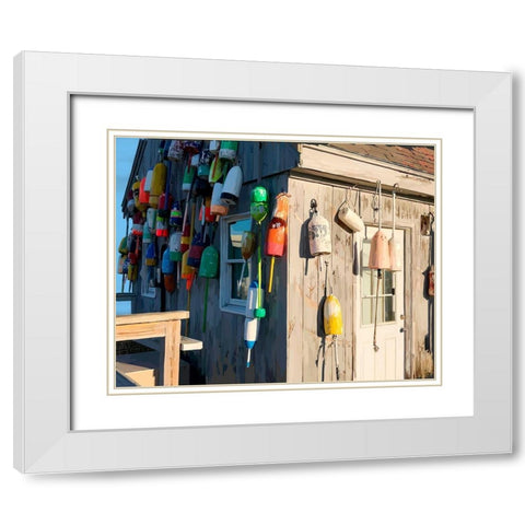 Hut on Badgers Island I White Modern Wood Framed Art Print with Double Matting by Kalina, Emily