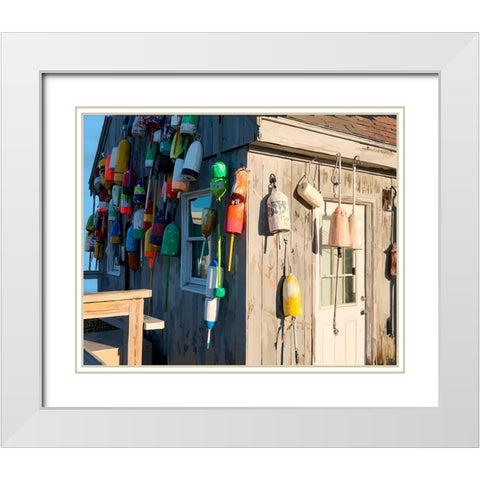 Hut on Badgers Island I White Modern Wood Framed Art Print with Double Matting by Kalina, Emily