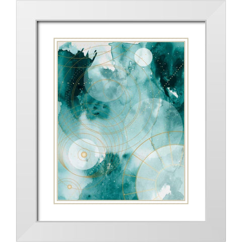 Magical Graduation Stars I White Modern Wood Framed Art Print with Double Matting by Parker, Jennifer Paxton