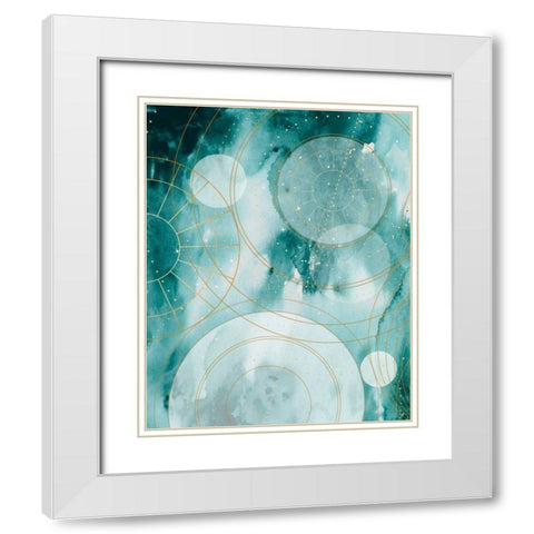 Magical Graduation Stars II White Modern Wood Framed Art Print with Double Matting by Parker, Jennifer Paxton