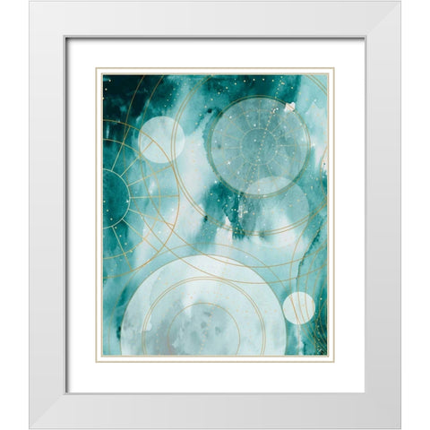 Magical Graduation Stars II White Modern Wood Framed Art Print with Double Matting by Parker, Jennifer Paxton